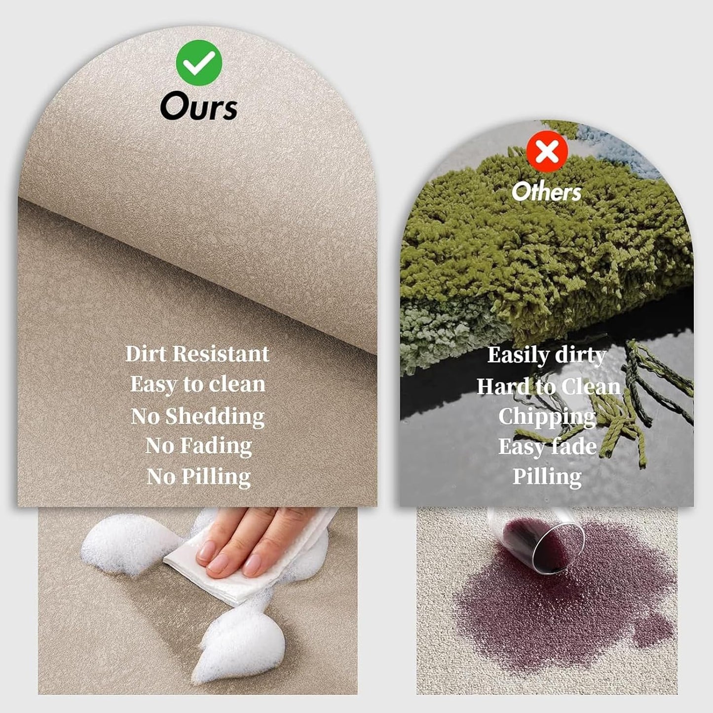 Bath Mat, 3 x 5ft, Ultra Soft and Non-Slip Bathroom Rugs, Water Absorbent and Machine Washable Bath Rug for Bathroom, Shower, and Tub