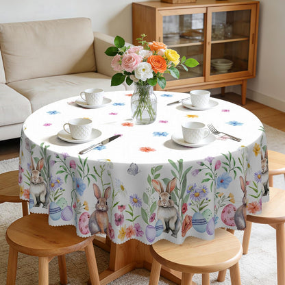 Bohemia Round Tablecloth,Tablecloth Waterproof and Wrinkle-Free, Boho Table Covers, Summer Decorations for Home 60inch