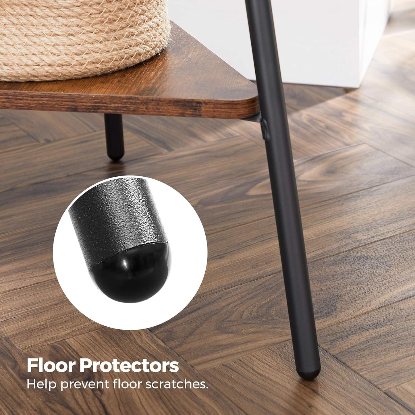 Coat Rack Freestanding, Coat Hanger Stand, Hall Tree with 2 Shelves, for Clothes, Hat, Bag, Industrial Style, Rustic Brown and Black URCR16BX